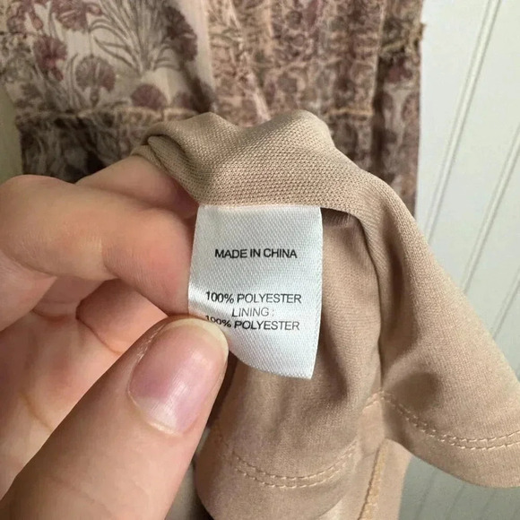 Anthropologie Drew pink/mauve halter sleeveless tiered dress size medium D39 - Picture 5 of 6